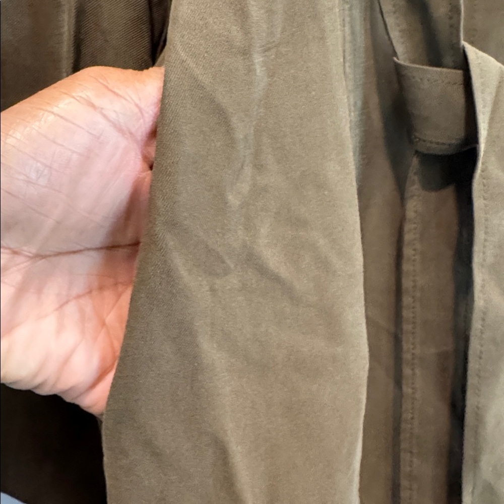 NORDSTROM Classic Olive Long Sleeve Belted Dress Size XL - Picture 8 of 10